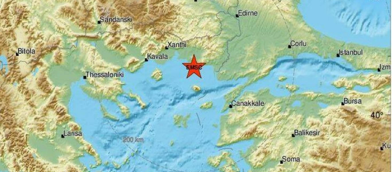 Σεισμός 3,6 Ρίχτερ δυτικά της Αλεξανδρούπολης
